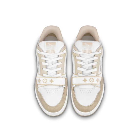 Louis Vuitton Trainer Sneaker - Beige, Monogram denim