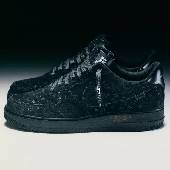 Louis Vuitton And Nike Air Force 1 By Virgil Abloh - Black - Anthracite