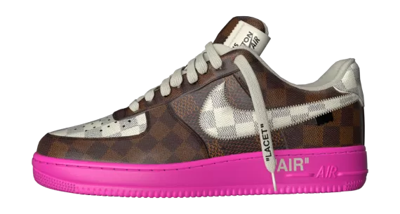 Louis Vuitton X Air Force 1 Low Rose