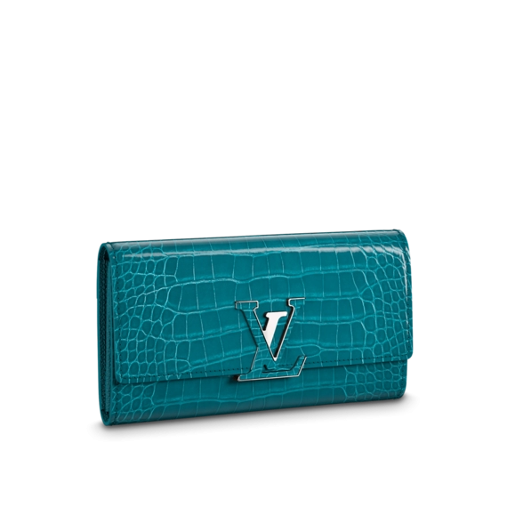 Louis Vuitton Capucines Wallet Bleu Canard Blue