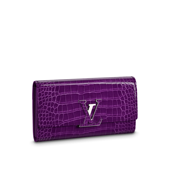 Louis Vuitton Capucines Wallet Amethyste Purple