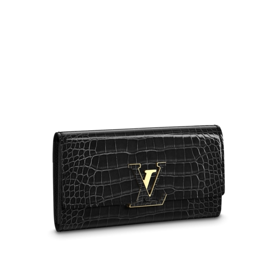 Louis Vuitton Capucines Wallet Black