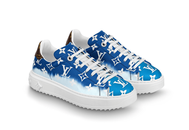 Louis Vuitton Escale Time Out Sneaker Blue Patent Monogram Canvas