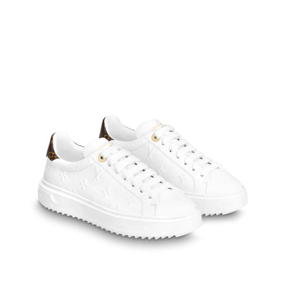 Louis Vuitton Time Out Sneaker White Debossed Calf Leather