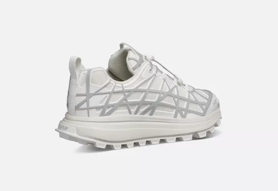 B31 Runner Sneaker - Warped Cannage Motif  White/Gray 