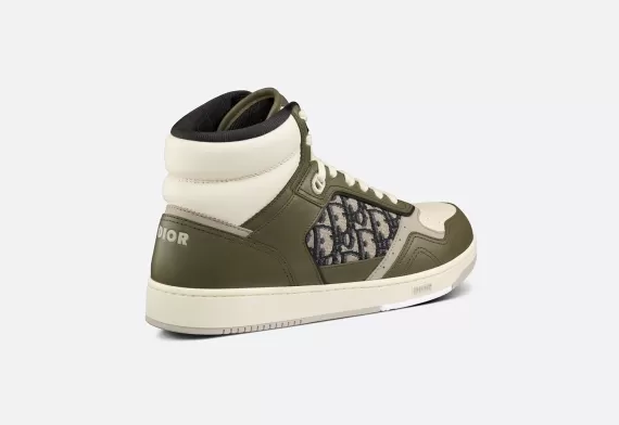 B27 High-Top Sneaker - Olive and Cream Beige/Black