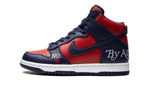 SB Dunk High Supreme - By Any Means - Navy/Red