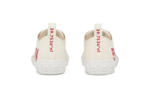 Coordinates Print Low-top Sneakers