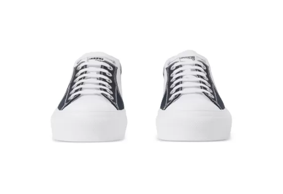 Burberry Check Cotton Low-top Sneakers - White / Navy