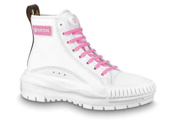 Lv Squad Sneaker Boot White / Pink