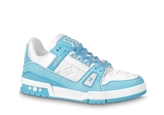 Louis Vuitton Trainer Sneaker - Sky Blue, Mix of materials